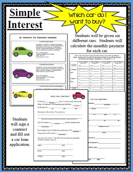 lesson plan for mathematics grade 4. . Math models unit 7 lesson 8 buying a vehicle